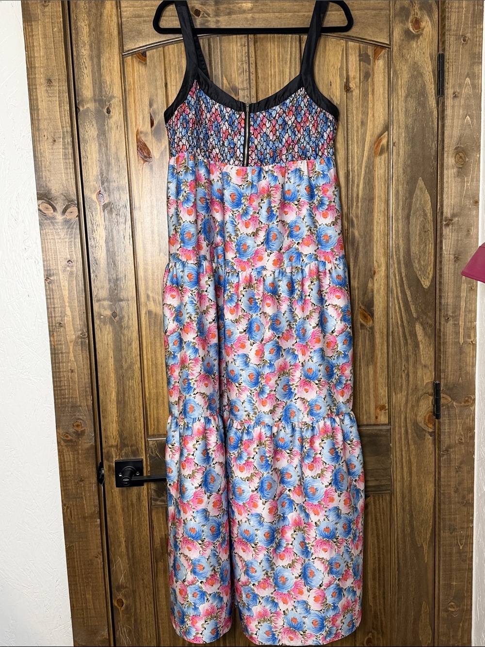 Agora Floral Maxi Dress in Blue, Pink, Black